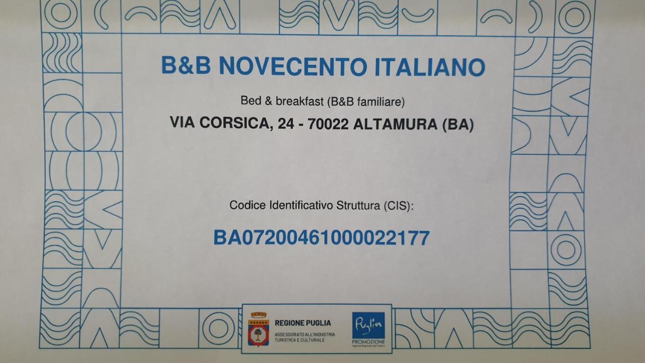 B&B Novecento Italiano Altamura Bagian luar foto